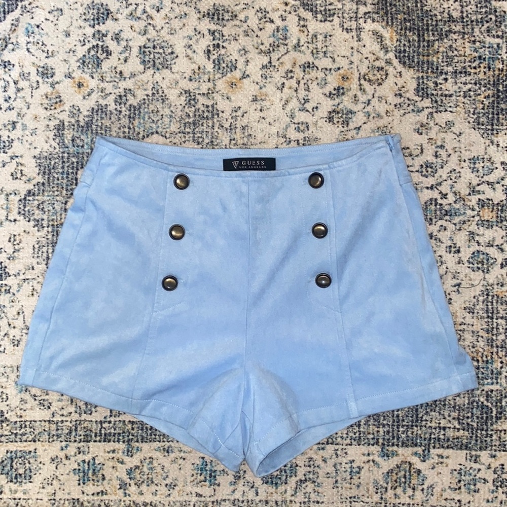 Guess suede light blue shorts
